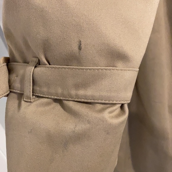 Vintage 80s London Fog Belted Trench Coat Size 6p Removable Inner Wool Lining - Picture 8 of 16